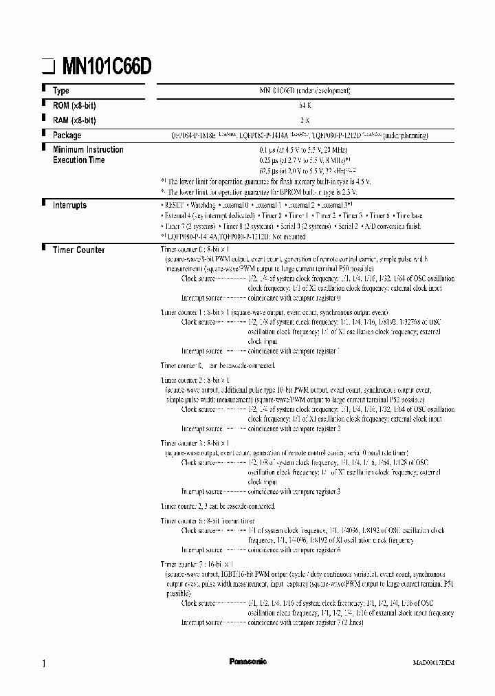 MN101C66D_256265.PDF Datasheet