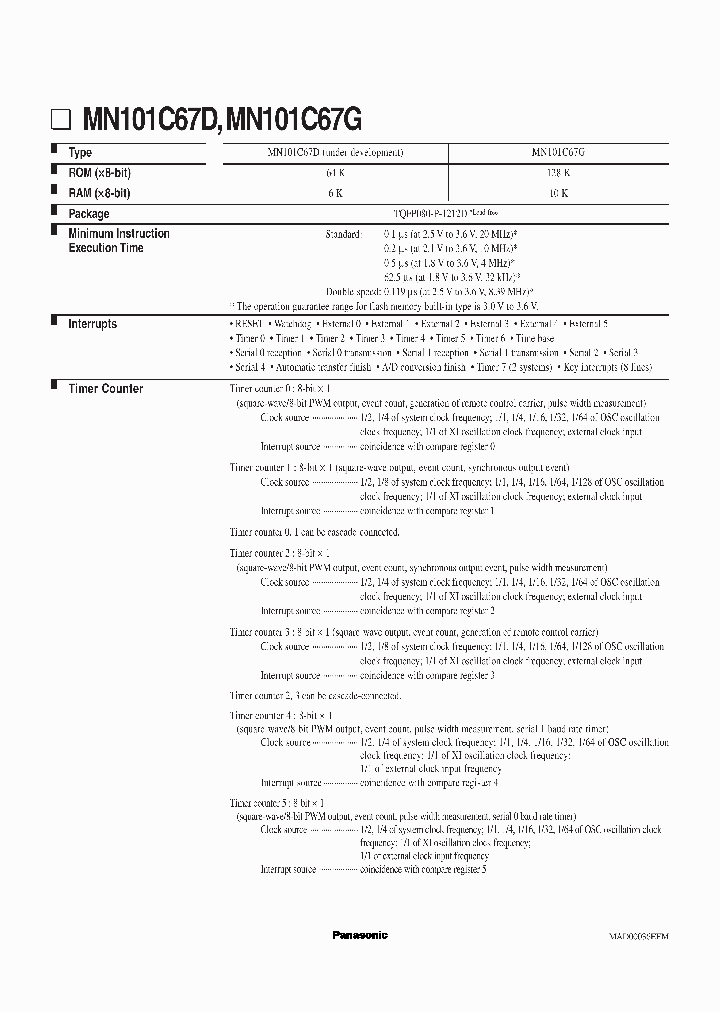 MN101C67D_256255.PDF Datasheet