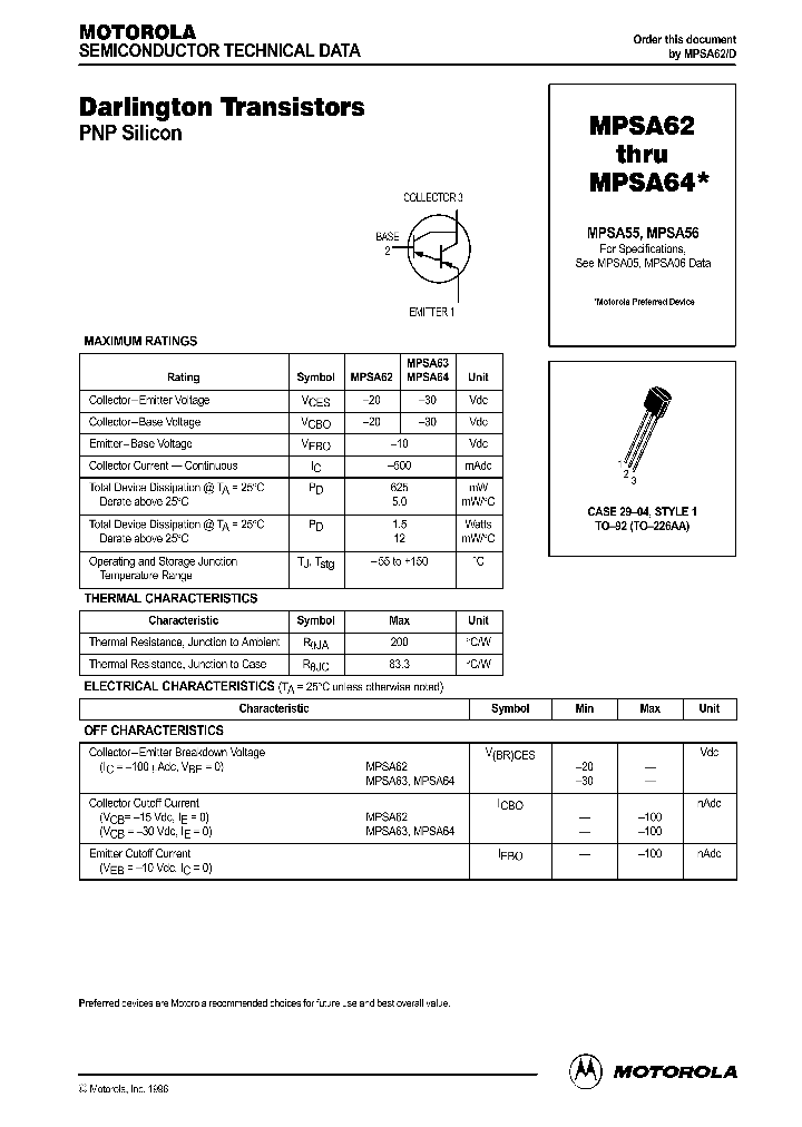 MPSA62_287573.PDF Datasheet