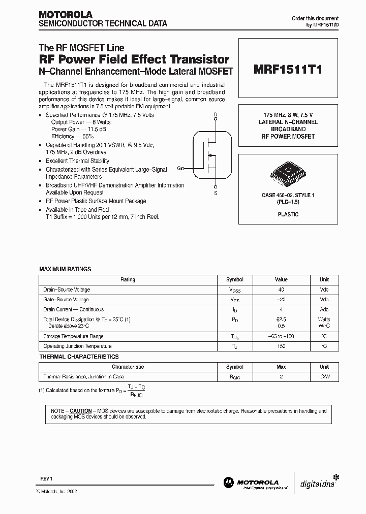 MRF1511T1_272757.PDF Datasheet
