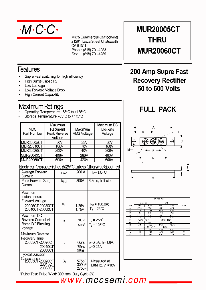 MUR20005CT_58713.PDF Datasheet