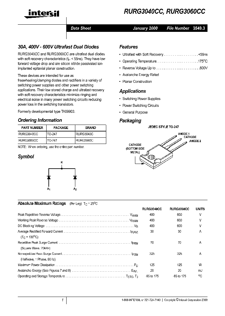 RURG3040CC_292864.PDF Datasheet