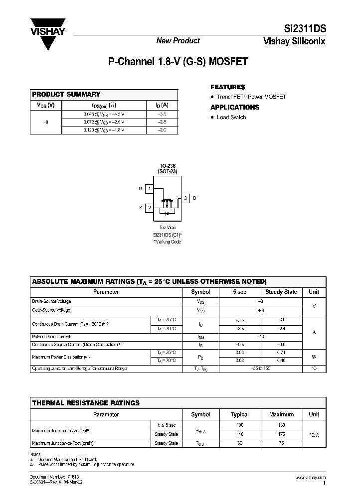 SI2311DS_246551.PDF Datasheet