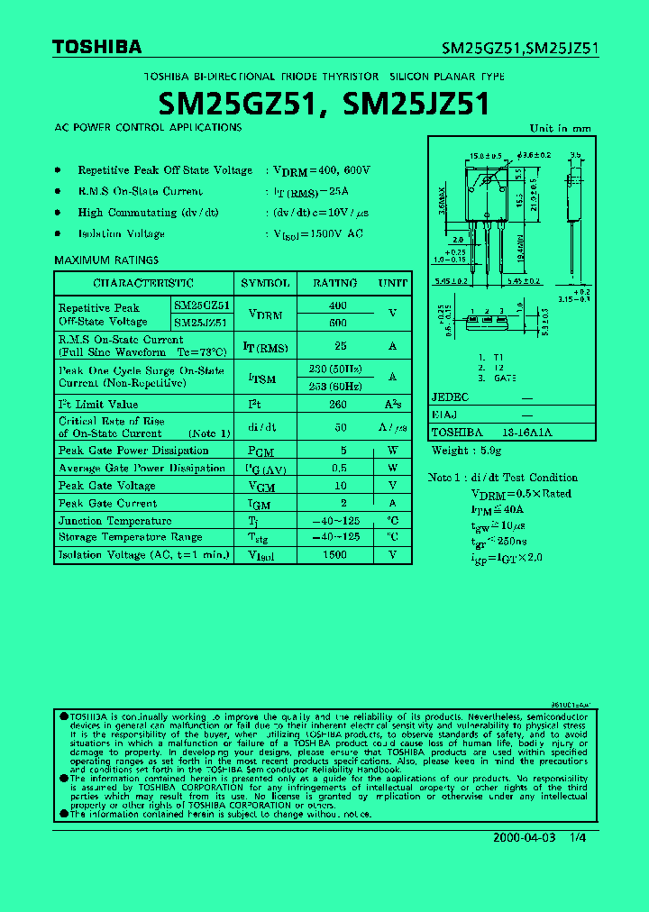 SM25GZ51_261116.PDF Datasheet