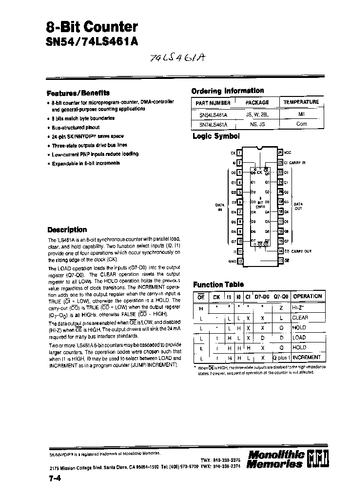 SN74LS461A_257228.PDF Datasheet