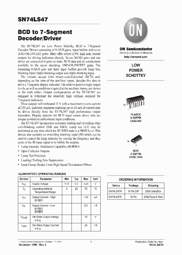 SN74LS47D_281745.PDF Datasheet