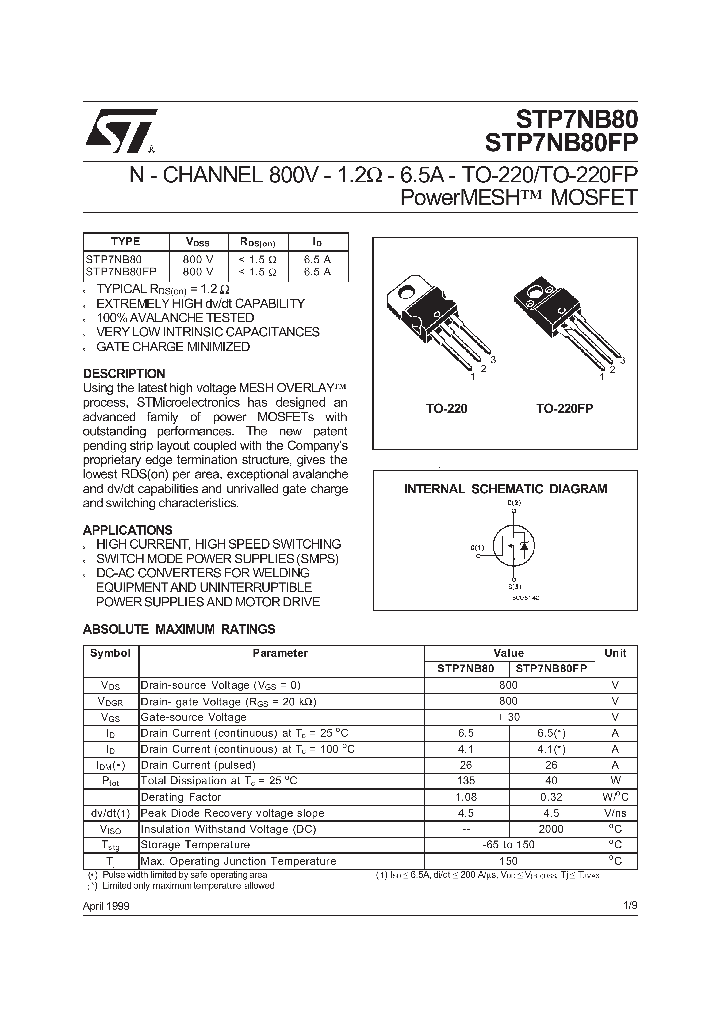 STP7NB80FP_268721.PDF Datasheet