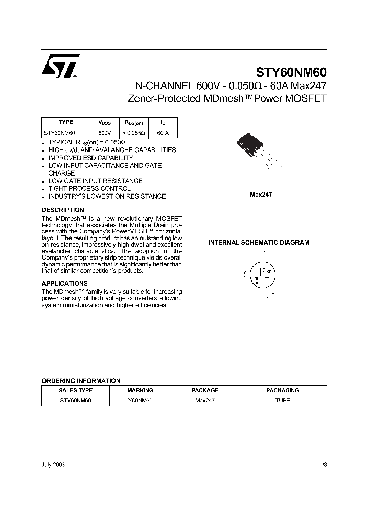 STY60NM60_284237.PDF Datasheet