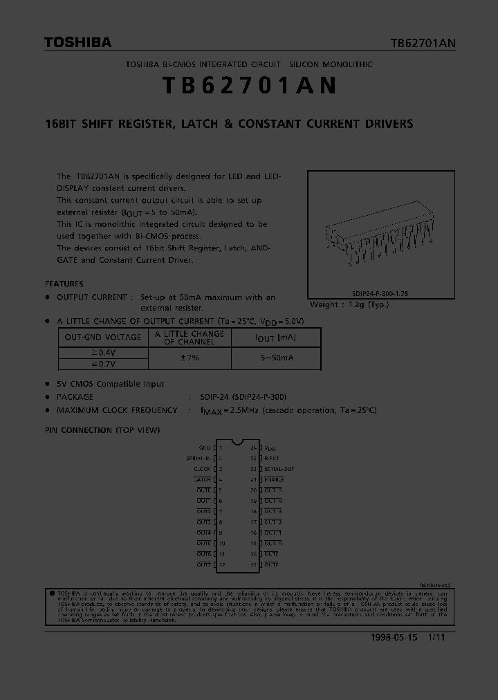 TB62701AN_281385.PDF Datasheet