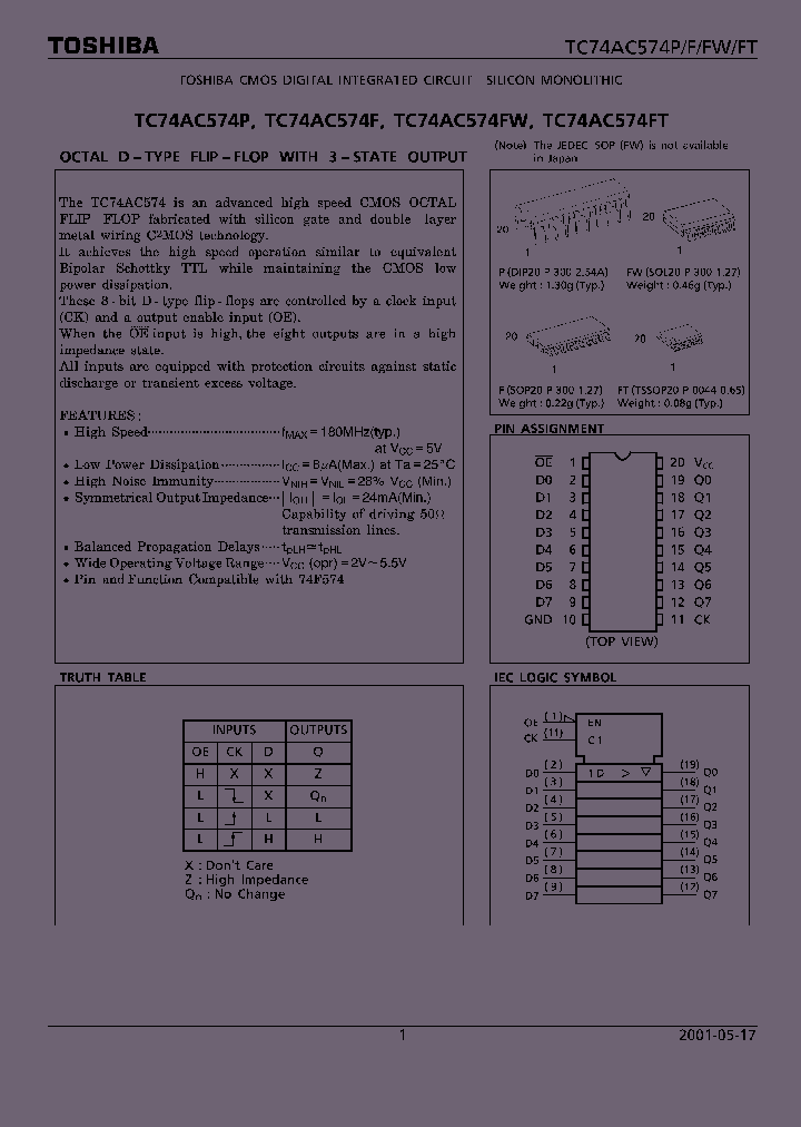 TC74AC574F_246455.PDF Datasheet