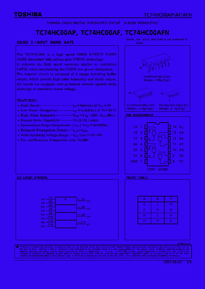 TC74HC00AF_280490.PDF Datasheet