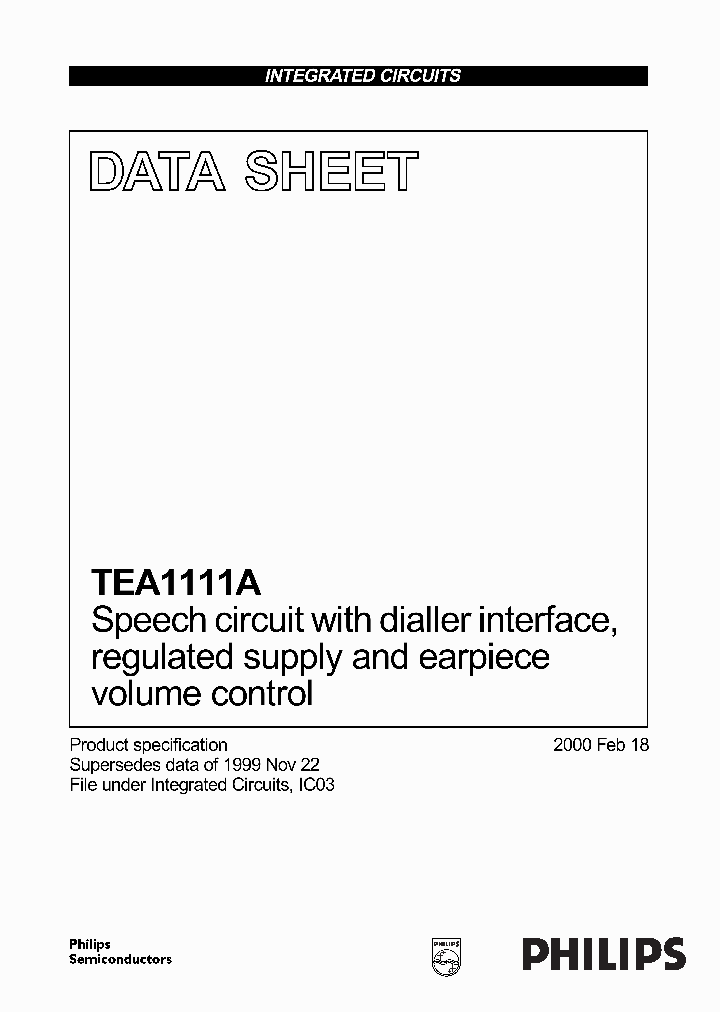 TEA1111A_277355.PDF Datasheet