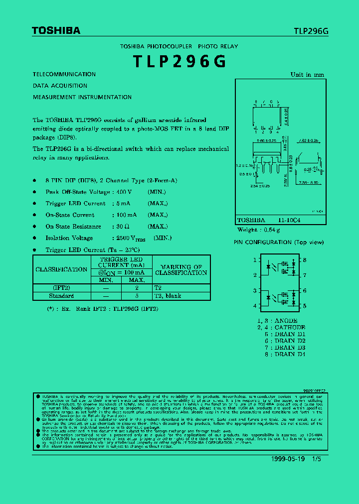 TLP296G_248086.PDF Datasheet