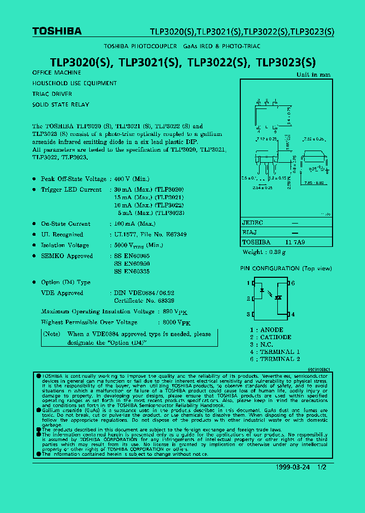 TLP3023S_284488.PDF Datasheet