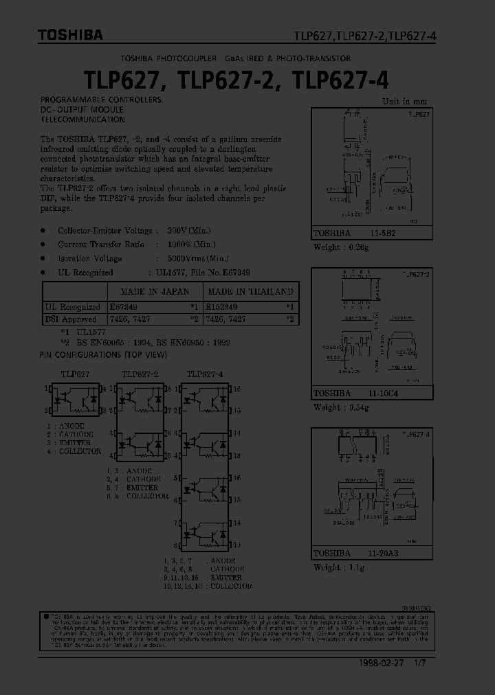 TLP627-4_296242.PDF Datasheet