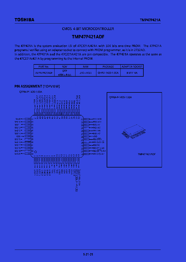 TMP47P421ADF_292261.PDF Datasheet