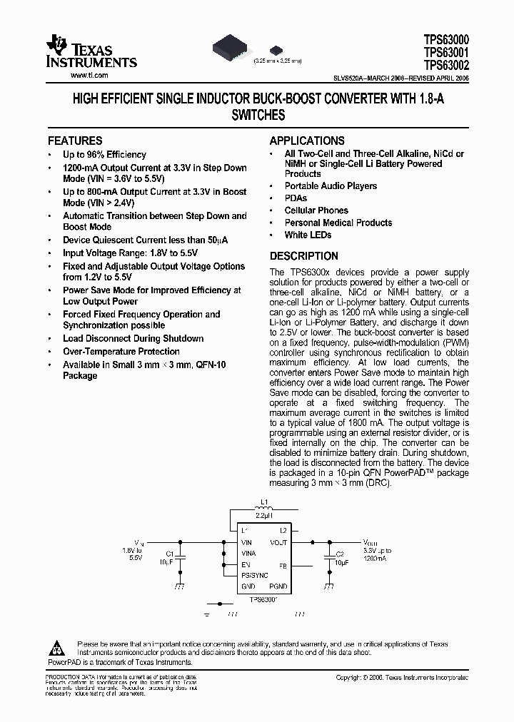 TPS63000_279749.PDF Datasheet