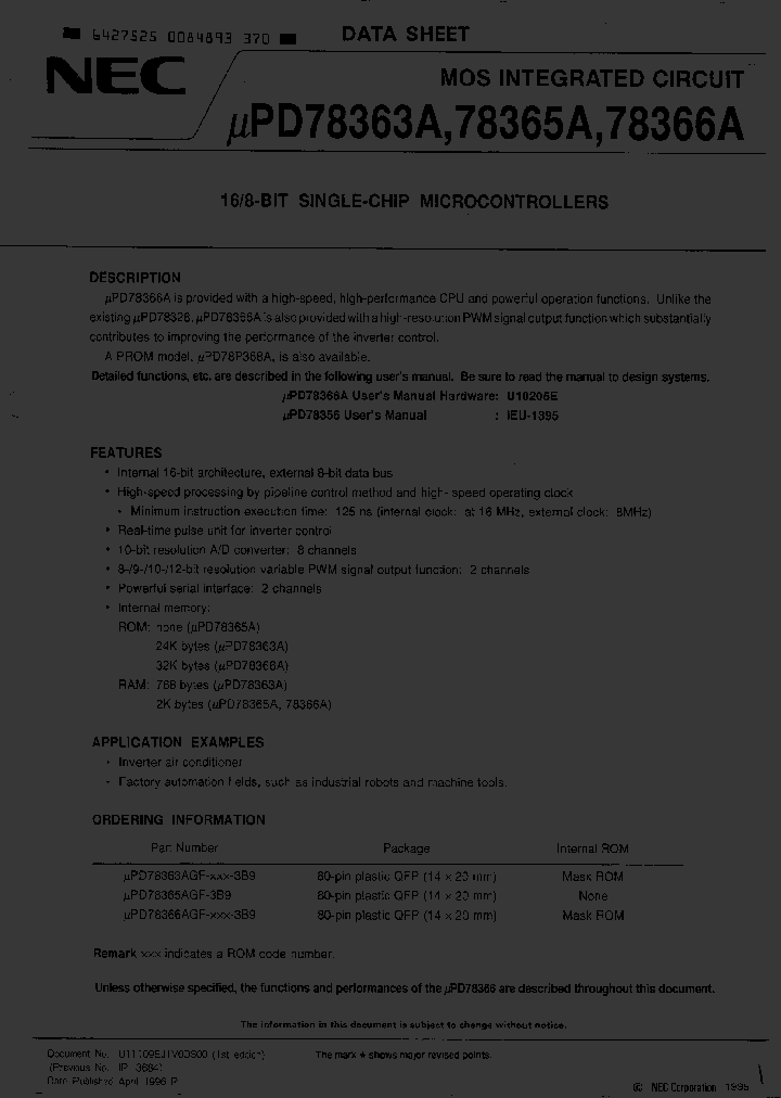 UPD78365_280340.PDF Datasheet