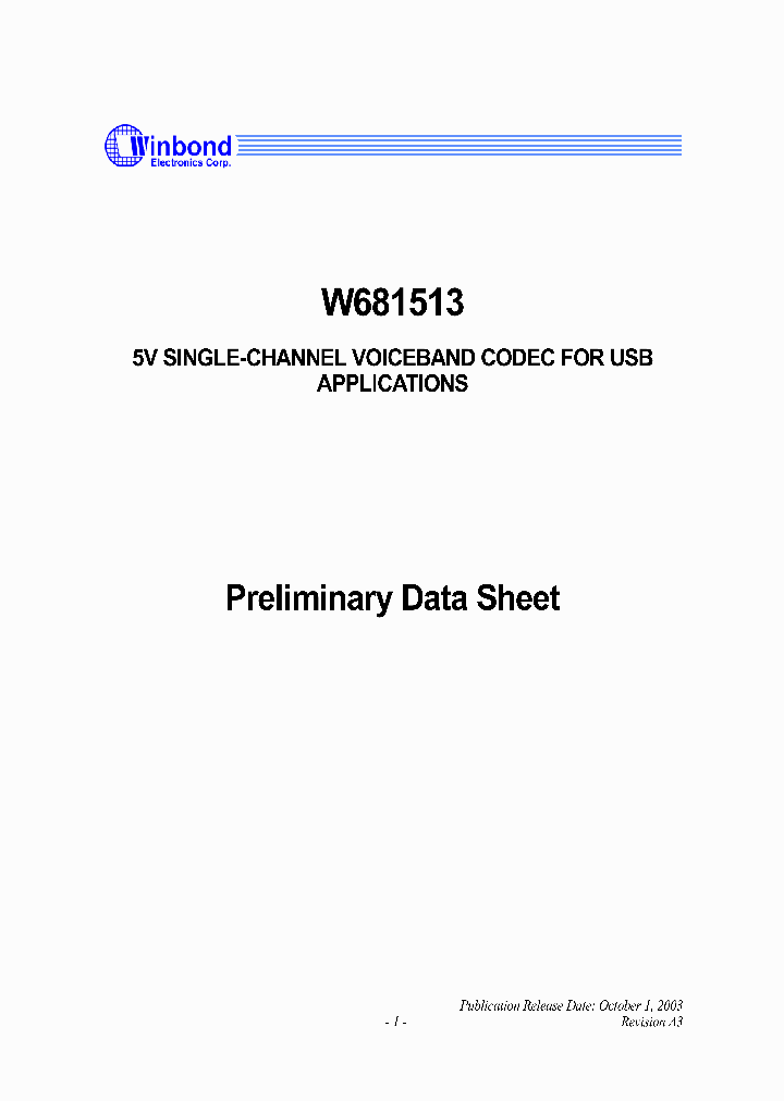 W681513S_293586.PDF Datasheet