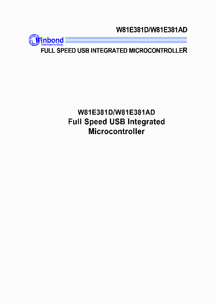 W81E381_230848.PDF Datasheet