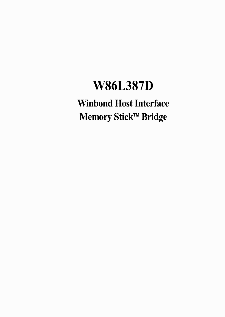 W86L387D_254939.PDF Datasheet