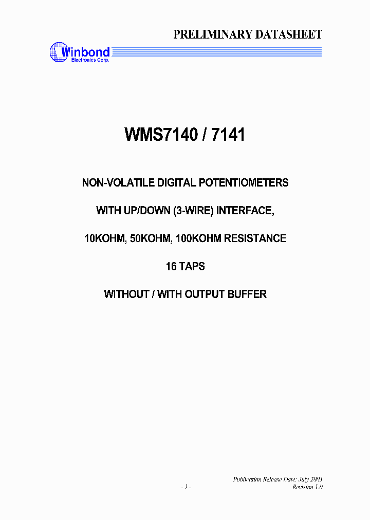 WMS7140_296469.PDF Datasheet