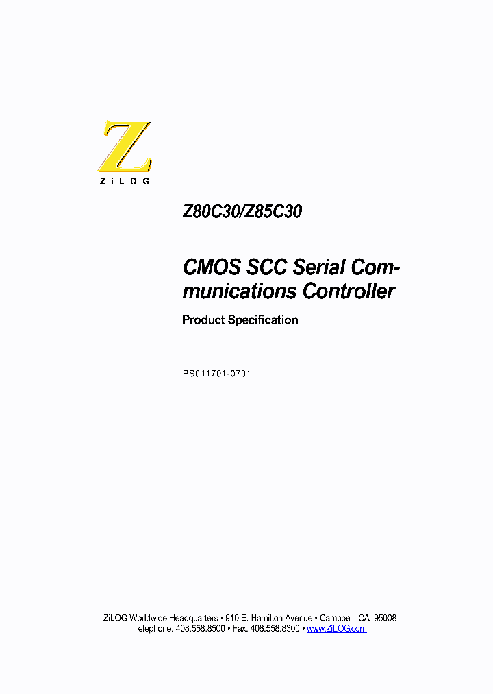 Z85C3008VSCNEC_290954.PDF Datasheet