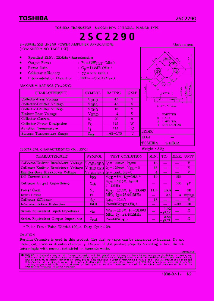 2SC2290_234803.PDF Datasheet