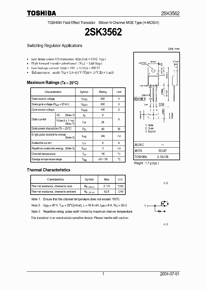 2SK3562_236555.PDF Datasheet