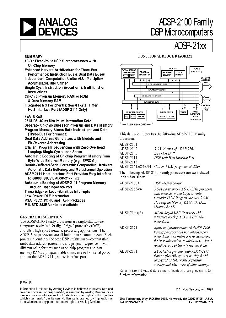 ADSP-2100A_270473.PDF Datasheet
