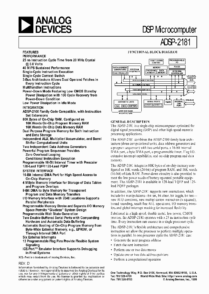 ADSP2181_249155.PDF Datasheet