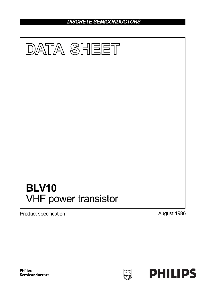 BLV10_220334.PDF Datasheet