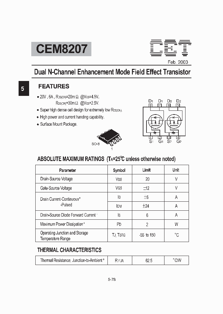 CEM8207_248545.PDF Datasheet