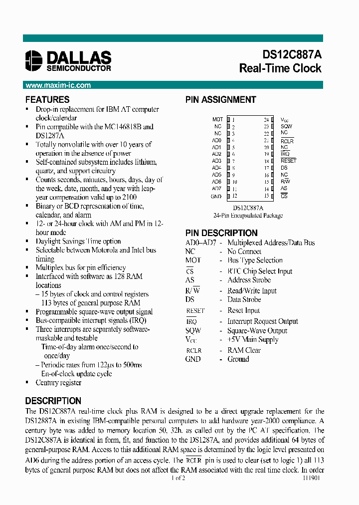 DS12C887A_266974.PDF Datasheet