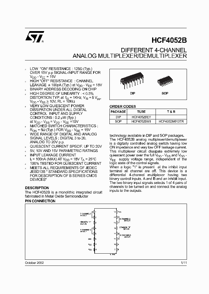 HCF4052M013TR_233047.PDF Datasheet