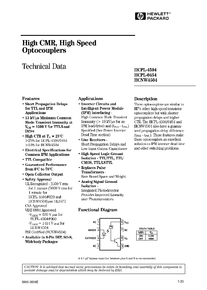 HCPL0454_229547.PDF Datasheet