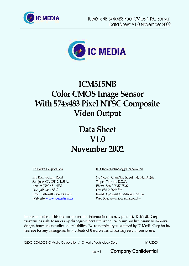ICM515NB_243313.PDF Datasheet
