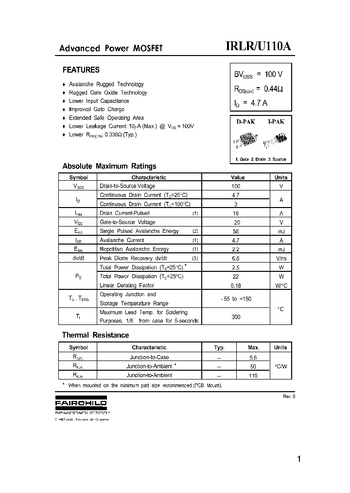 IRLR110A_267851.PDF Datasheet