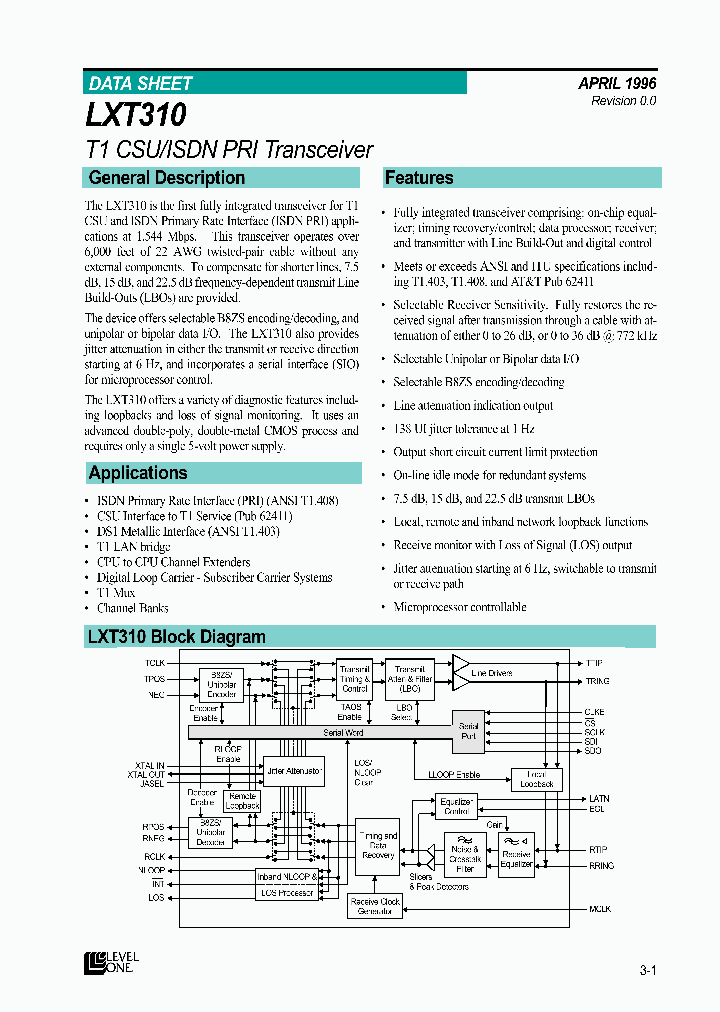 LXT310_263291.PDF Datasheet