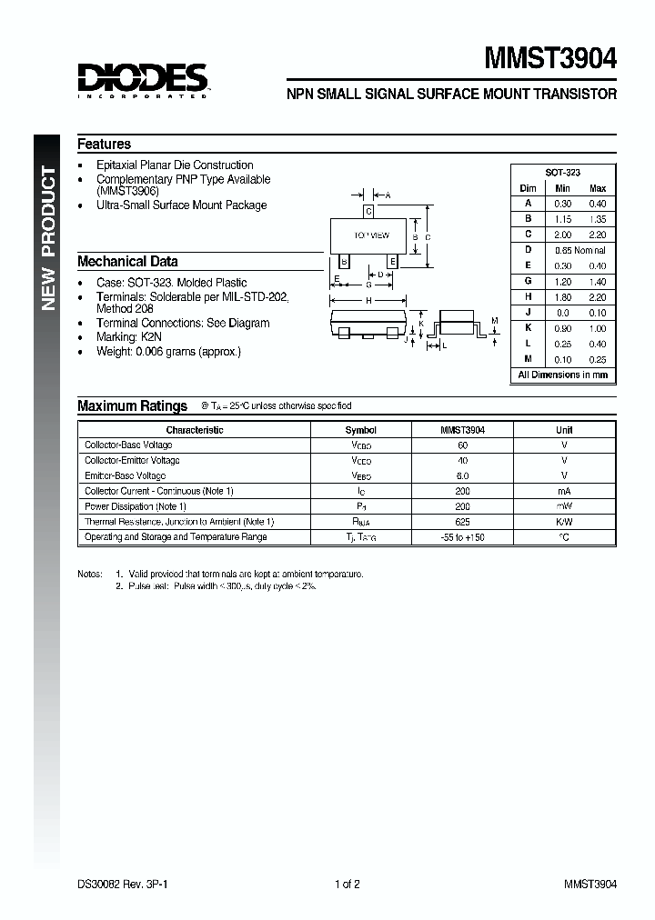 MMST3904_263040.PDF Datasheet