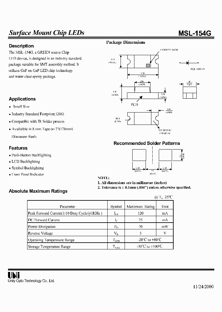 MSL-154G_234043.PDF Datasheet