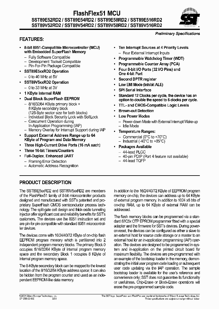 SST89E54RD2_249686.PDF Datasheet