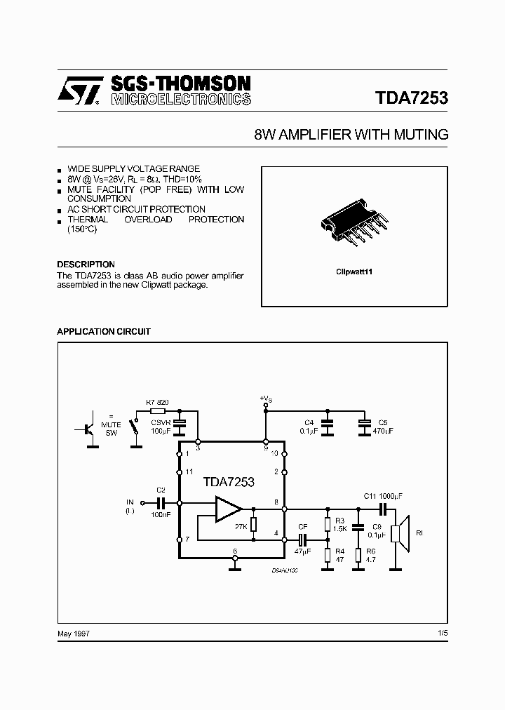 TDA7253_267715.PDF Datasheet