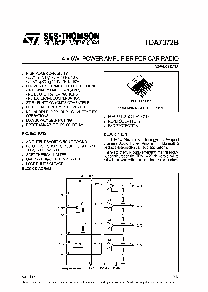 TDA7372B_246423.PDF Datasheet