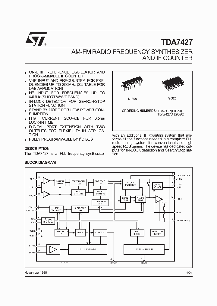 TDA7427_224265.PDF Datasheet