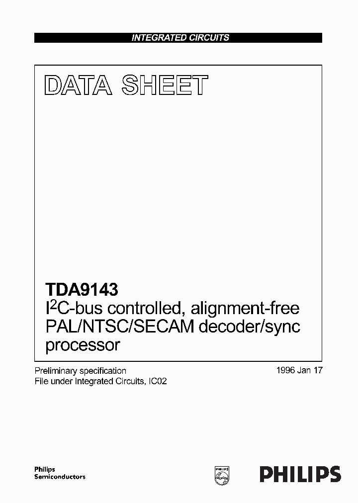TDA9143_192598.PDF Datasheet