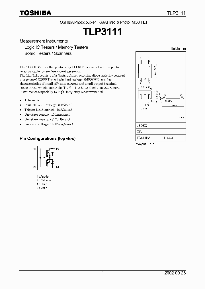 TLP3111_248406.PDF Datasheet