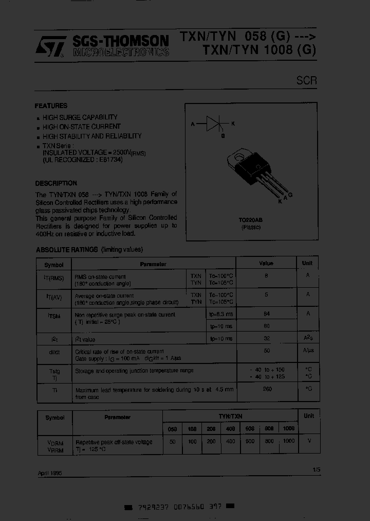 TYN408_219024.PDF Datasheet