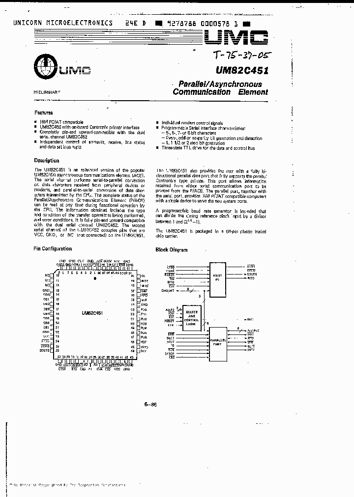 UM82C451_204198.PDF Datasheet