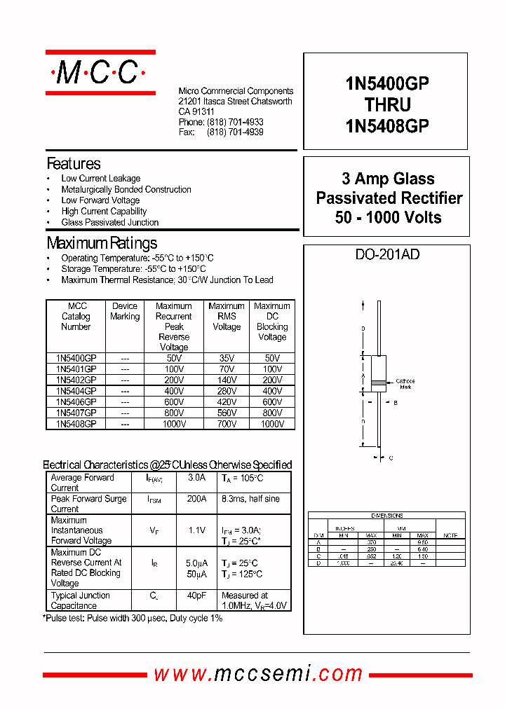 1N5404GP_159832.PDF Datasheet